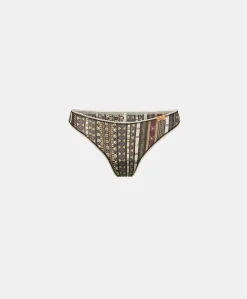 Slip Arca In Nylon Stampato - Nero Multicolor