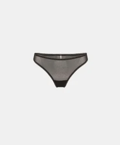 Slip Arca In Tulle - Nero