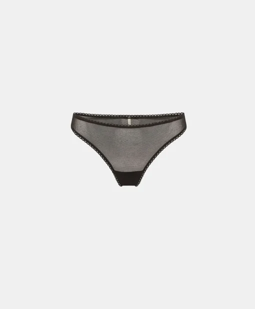 Slip Arca In Tulle - Nero