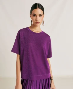 Thirt Iora In Jersey Lurex - Ciclamino