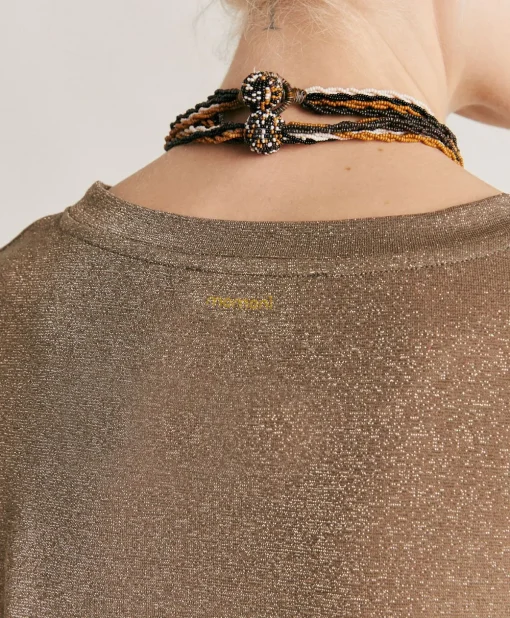 Thirt Iora In Jersey Lurex - Fango