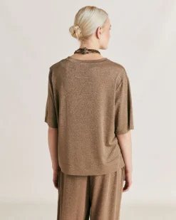 Thirt Iora In Jersey Lurex - Fango