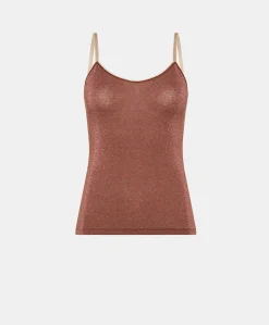 Top Airelle In Jersey Lurex - Terracotta