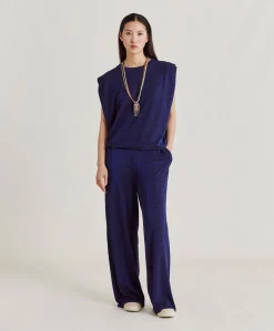 Tshirt Enna In Jersey Lurex - Bluette