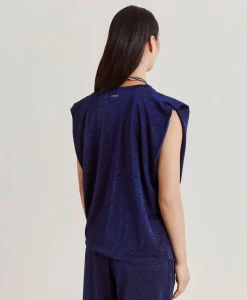 Tshirt Enna In Jersey Lurex - Bluette
