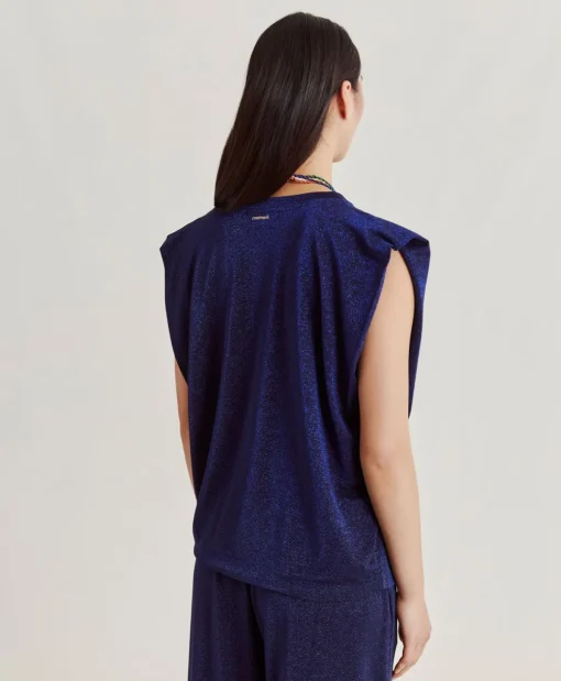 Tshirt Enna In Jersey Lurex - Bluette