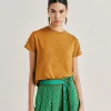 Tshirt Lottie In Jersey Lino - Caramello