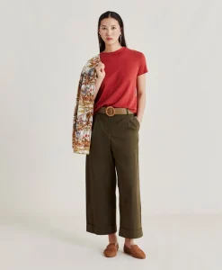 Tshirt Lottie In Jersey Lino - Amaranto