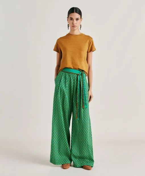 Tshirt Lottie In Jersey Lino - Caramello