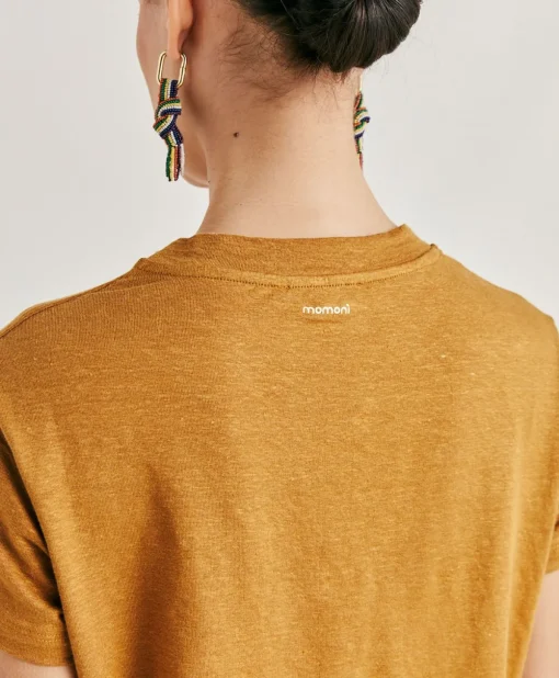 Tshirt Lottie In Jersey Lino - Caramello