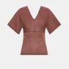 Tshirt Milly In Jersey Lurex - Terracotta