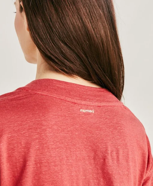 Tshirt Nancy In Jersey Lino - Amaranto