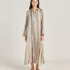 Vestito Aligusta In Twill Di Seta - Sabbia Multicolor