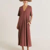 Vestito Altamura In Jersey Lurex - Terracotta