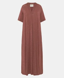 Vestito Altamura In Jersey Lurex - Terracotta