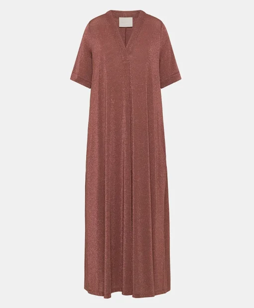 Vestito Altamura In Jersey Lurex - Terracotta