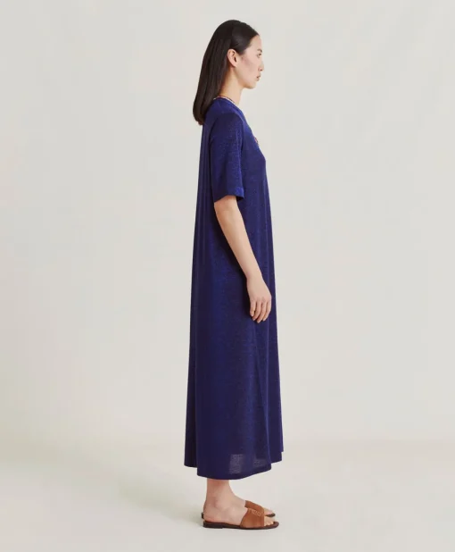Vestito Altamura In Jersey Lurex - Bluette