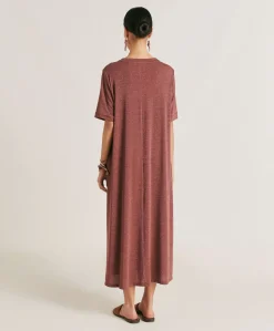 Vestito Altamura In Jersey Lurex - Terracotta