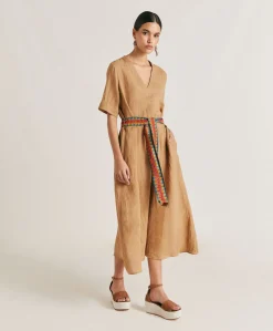 Vestito Altamura In Lino - Sabbia
