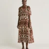 Vestito Altamura In Viscosa Lino - Cacao Multicolor