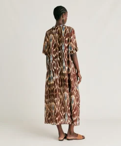 Vestito Altamura In Viscosa Lino - Cacao Multicolor