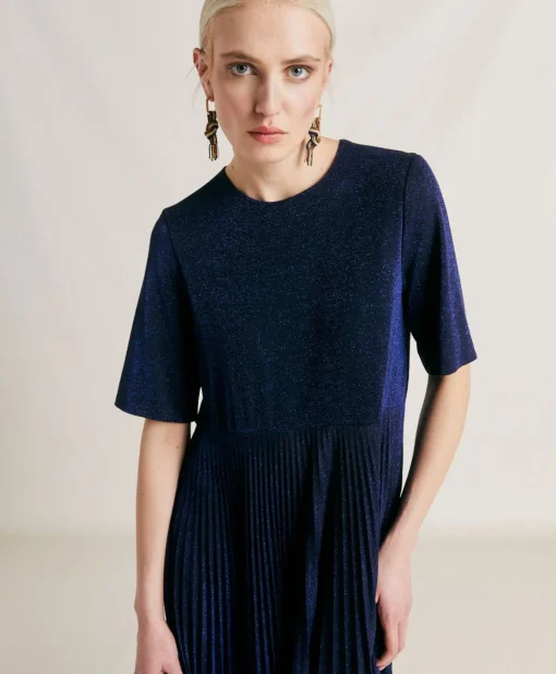 Vestito Amalia In Jersey Lurex - Bluette