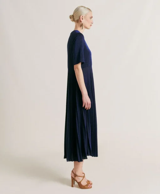 Vestito Amalia In Jersey Lurex - Bluette