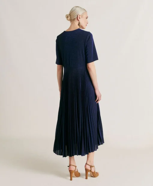 Vestito Amalia In Jersey Lurex - Bluette