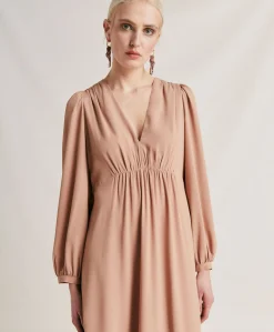 Vestito Artemisia In Acetato Seta Unito - Nudo