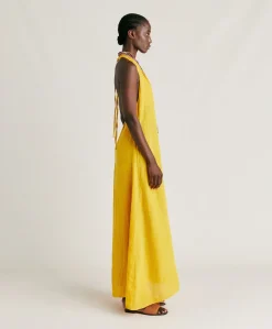 Vestito Aurora In Lino - Giallo Sole