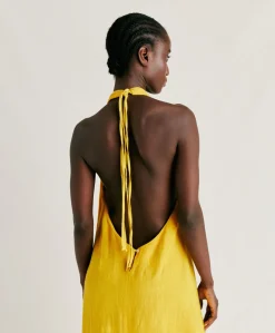 Vestito Aurora In Lino - Giallo Sole