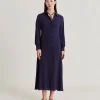 Vestito Bethany In Acetato Seta Unito - Blu Notte