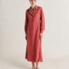 Vestito Bethany In Acetato Seta Unito - Amaranto