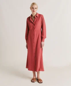 Vestito Bethany In Acetato Seta Unito - Amaranto