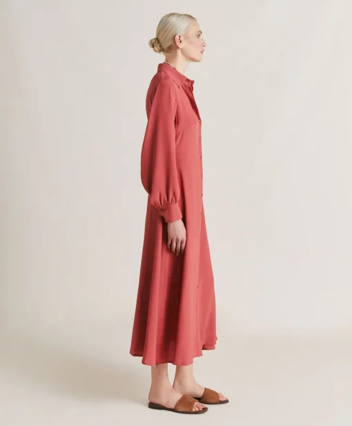 Vestito Bethany In Acetato Seta Unito - Amaranto