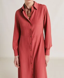 Vestito Bethany In Acetato Seta Unito - Amaranto