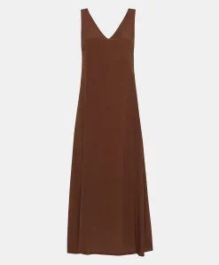 Vestito Chumba In Acetato Seta - Cioccolato