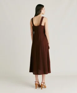 Vestito Chumba In Acetato Seta - Cioccolato
