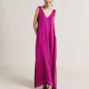 Vestito Helena In Seta Unita - Ciclamino