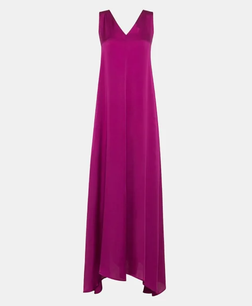 Vestito Helena In Seta Unita - Ciclamino