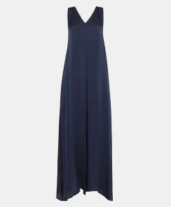 Vestito Helena In Seta Unita - Blu Notte
