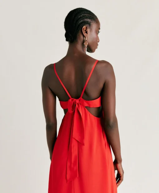 Vestito Jolie In Acetato Seta - Azalea