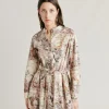 Vestito Lorina In Popeline - Crema Multicolor