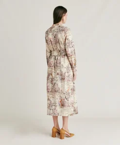 Vestito Lorina In Popeline - Crema Multicolor