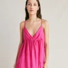 Vestito Marisol In Cupro Jacquard - Fucsia