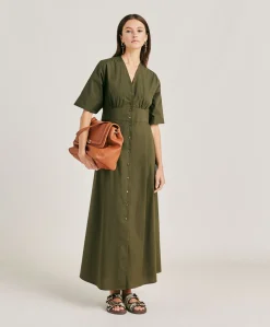 Vestito Martinella In Popeline - Army