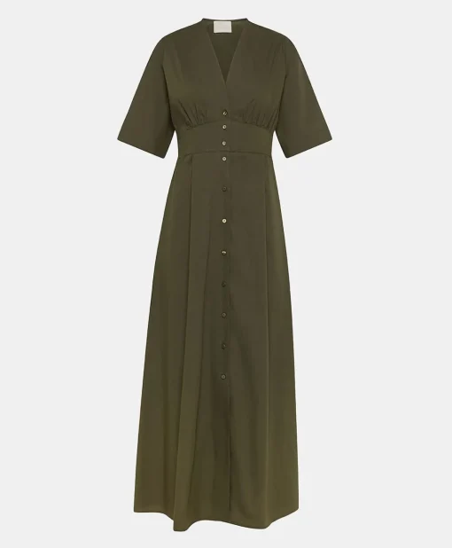 Vestito Martinella In Popeline - Army