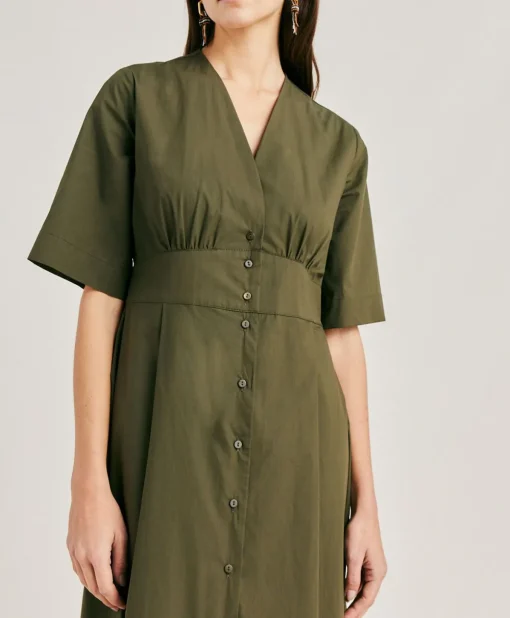 Vestito Martinella In Popeline - Army