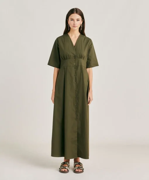 Vestito Martinella In Popeline - Army