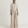 Vestito Paradisu In Jersey Lurex - Sabbia